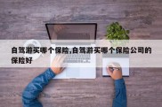 自驾游买哪个保险,自驾游买哪个保险公司的保险好