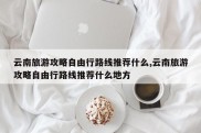 云南旅游攻略自由行路线推荐什么,云南旅游攻略自由行路线推荐什么地方
