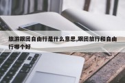旅游跟团自由行是什么意思,跟团旅行和自由行哪个好