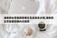 淮南到北京旅游团报价五日游多少钱,淮南到北京旅游团国内价格表